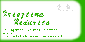 krisztina medurits business card